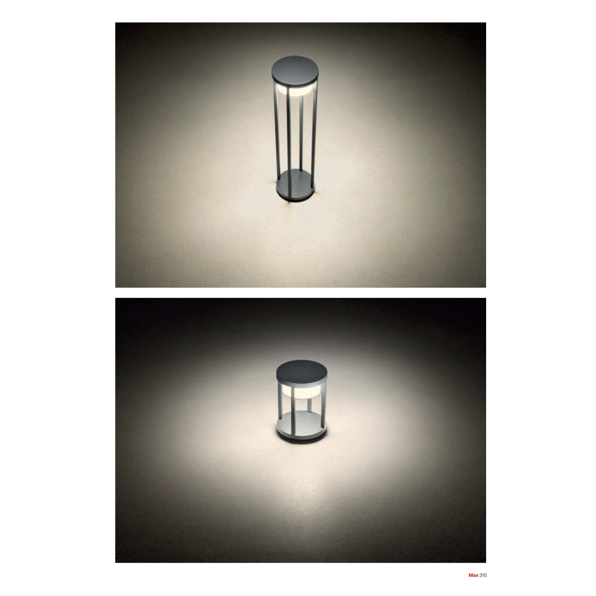 Redo 90677 - LED välisvalgusti MAX LED/15W/230V 3000K 80 cm IP65 antratsiit