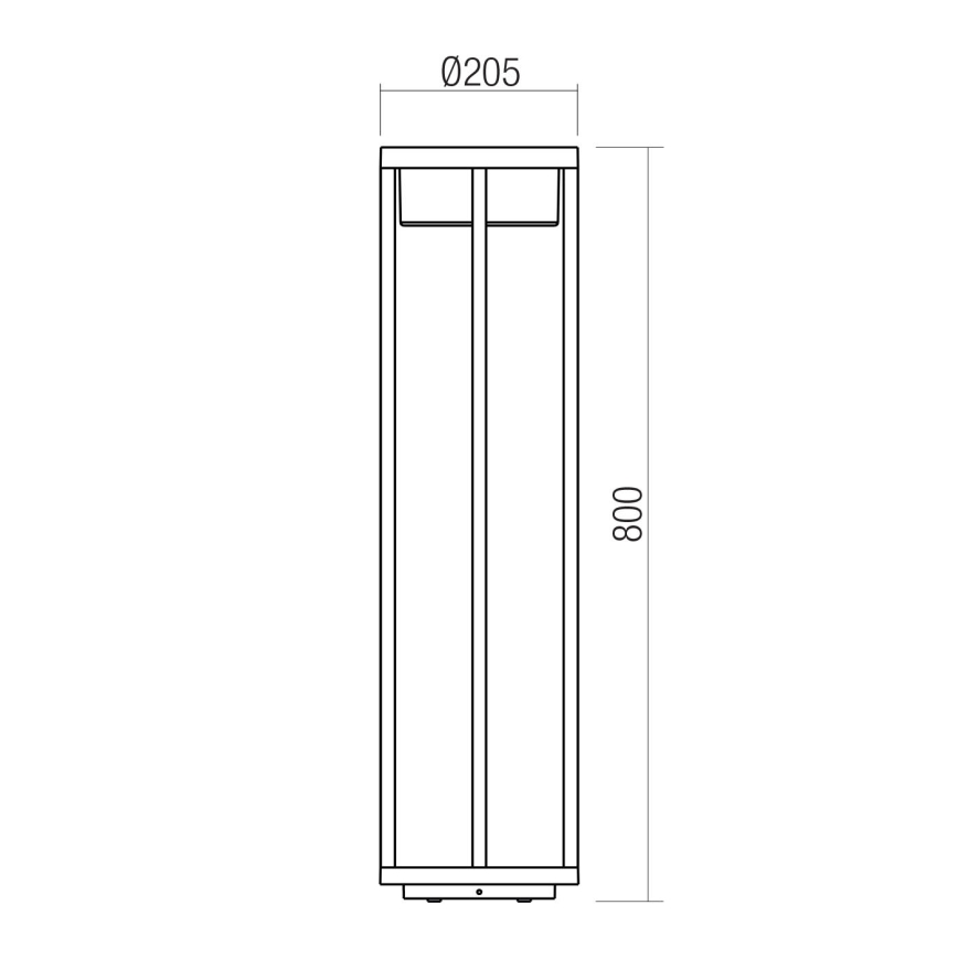 Redo 90677 - LED välisvalgusti MAX LED/15W/230V 3000K 80 cm IP65 antratsiit