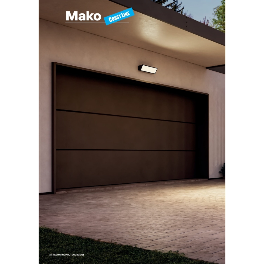Redo 90678 - LED Välisseinavalgusti MAKO LED/65W/230V 3000K IP65 antratsiit