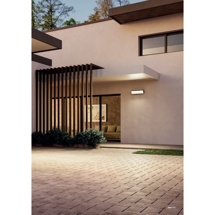 Redo 90678 - LED Välisseinavalgusti MAKO LED/65W/230V 3000K IP65 antratsiit