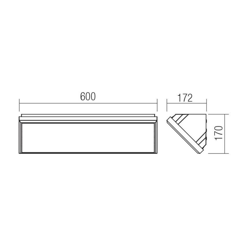 Redo 90678 - LED Välisseinavalgusti MAKO LED/65W/230V 3000K IP65 antratsiit