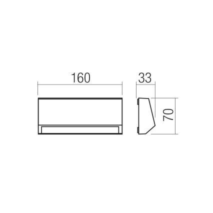 Redo 90679 - Väline suunavalgusti ANDER LED/3W/230V 3000K IP65 antratsiit
