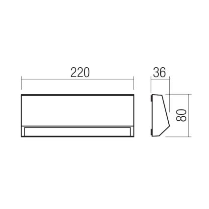 Redo 90680 - Välissuunavalgusti ANDER LED/4W/230V 3000K IP65 antratsiit