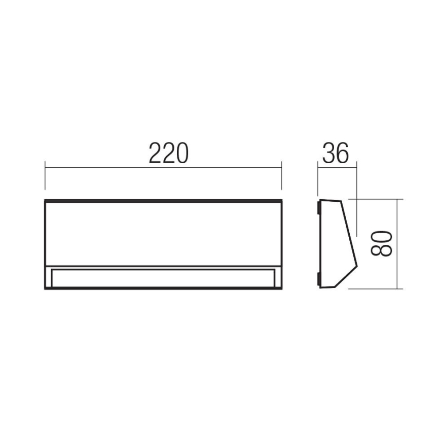 Redo 90680 - Välissuunavalgusti ANDER LED/4W/230V 3000K IP65 antratsiit