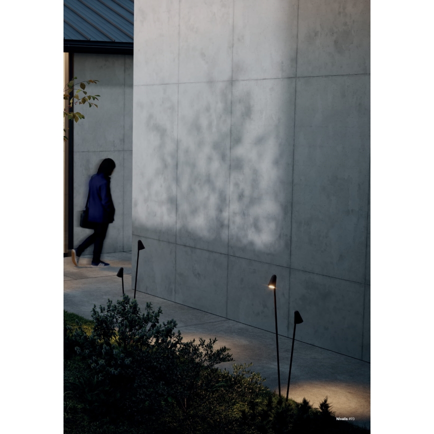 Redo 90711 - LED välisvalgusti NIVALIS 2xLED/6,9W/230V 3000K 110 cm IP65 antratsiit