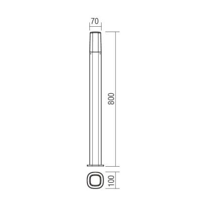 Redo 9078 - Õuelamp CRAYON 1xE27/42W/230V IP44