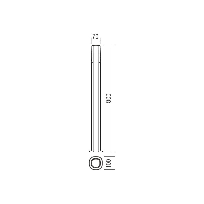 Redo 9078 - Õuelamp CRAYON 1xE27/42W/230V IP44