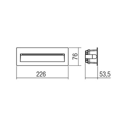 Redo 9092 - LED Väli trepivalgustus IGOR LED/6W/230V 3000K IP54 antratsiit