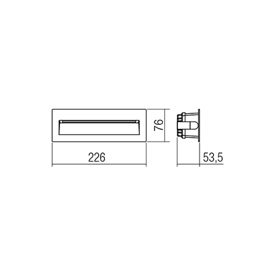 Redo 9092 - LED Väli trepivalgustus IGOR LED/6W/230V 3000K IP54 antratsiit