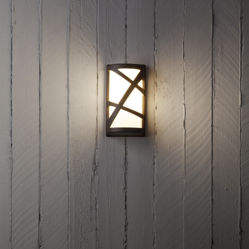 Redo 9097 - Välisseinavalgusti VORTEX 1xE27/42W/230V IP44 pruun