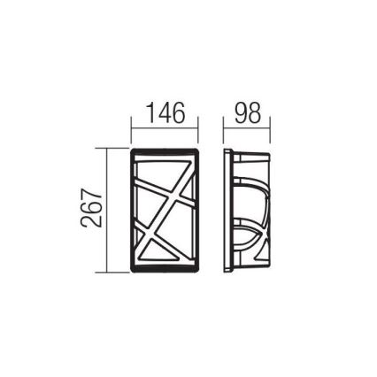 Redo 9097 - Välisseinavalgusti VORTEX 1xE27/42W/230V IP44 pruun