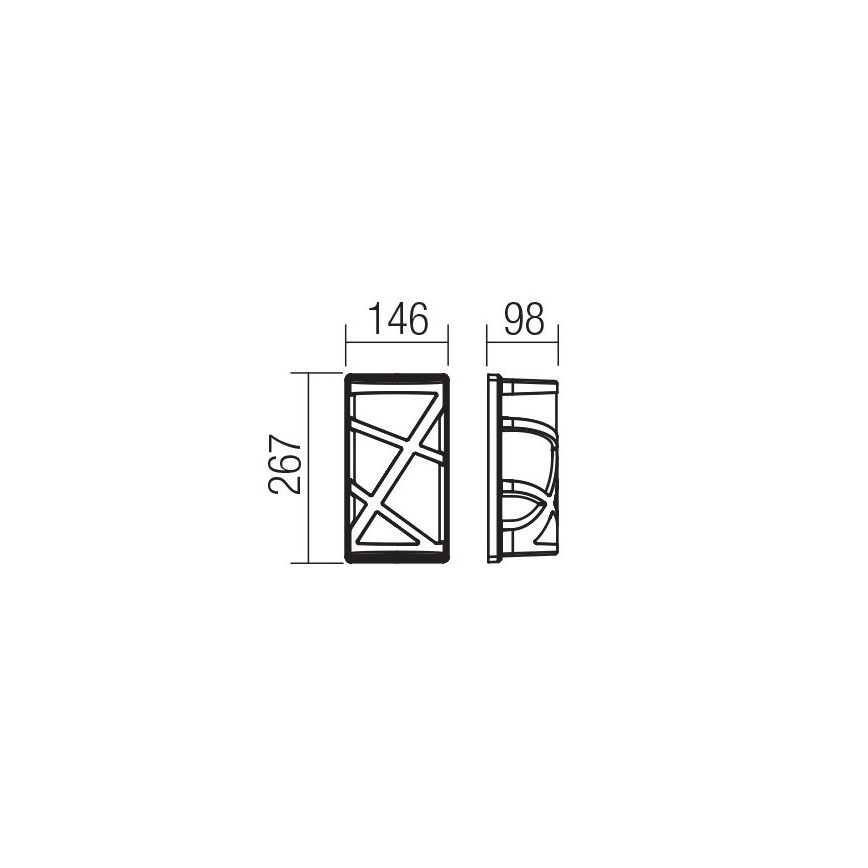 Redo 9097 - Välisseinavalgusti VORTEX 1xE27/42W/230V IP44 pruun
