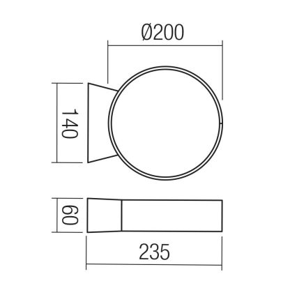Redo 91062 - LED välisseinavalgusti ONIRO LED/8W/230V 3000K CRI 90 IP65 antratsiit