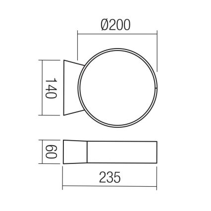 Redo 91063 - LED välisseinavalgusti ONIRO LED/8W/230V 3000K CRI 90 IP65 pruun