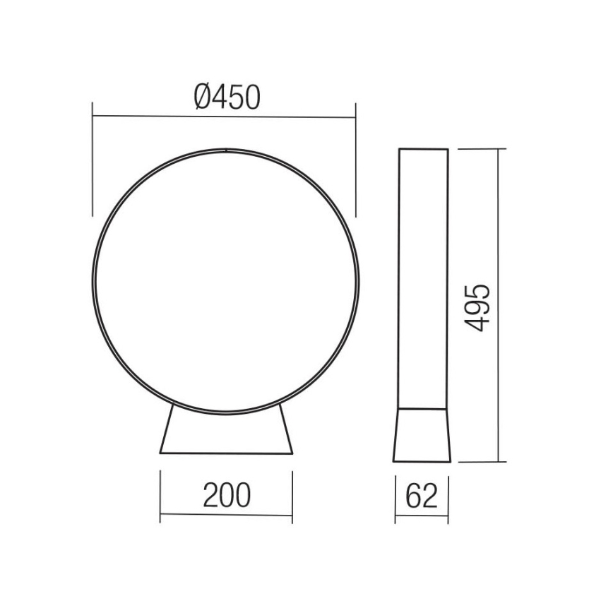 Redo 91066 - LED välisvalgusti ONIRO LED/15W/230V 3000K 49,5 cm CRI 90 IP65 antratsiit