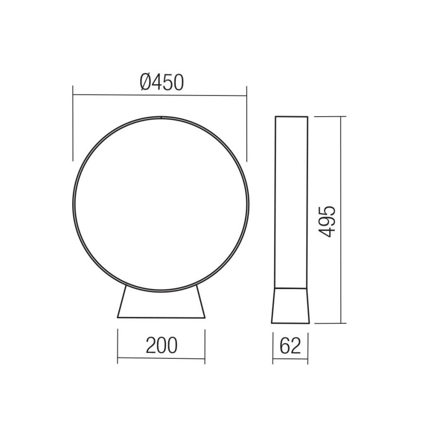 Redo 91067 - ONIRO välisvalgusti LED/15W/230V 3000K 49,5 cm CRI 90 IP65 pruun