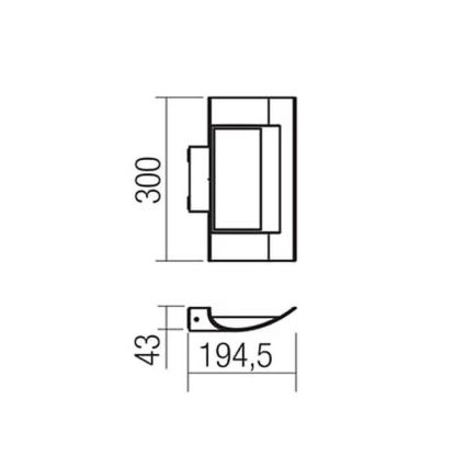 Redo 9112 - LED Väli seinavalgusti VELA LED/24W/230V IP54