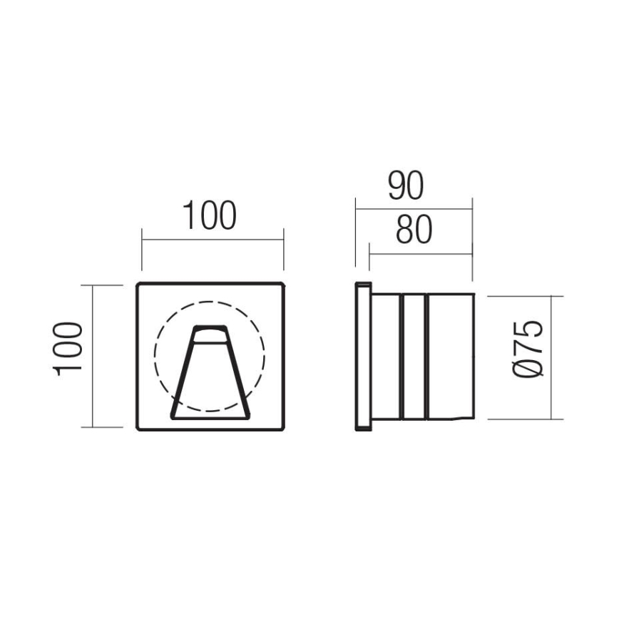 Redo 91196 - LED suunav välisvalgusti BAST LED/2,5W/230V 3000K CRI 90 IP65 antratsiit