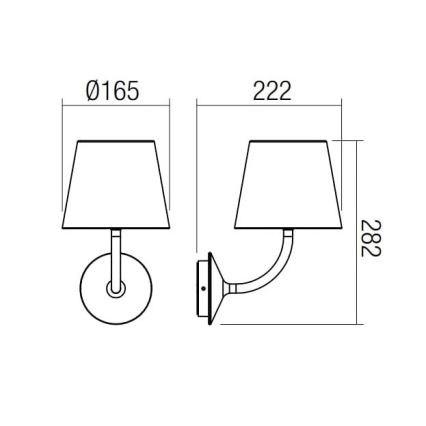 Redo 9125 - LED Väli seinavalgusti GIORGIO LED/7W/230V IP65 must