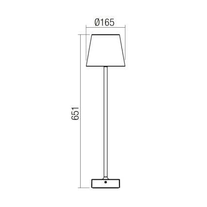 Redo 9127 - LED Välivalgusti GIORGIO LED/7W/230V IP65 must