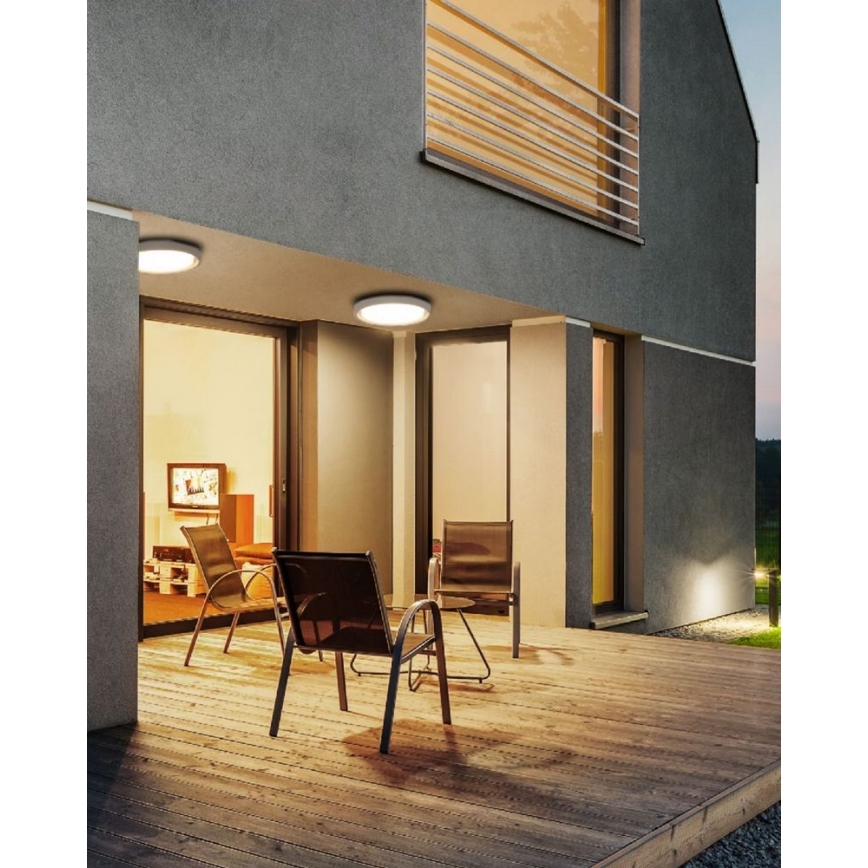 Redo 9180 - LEd Väli laevalgusti BEZEL LED/25W/230V d. 27 cm IP54 valge