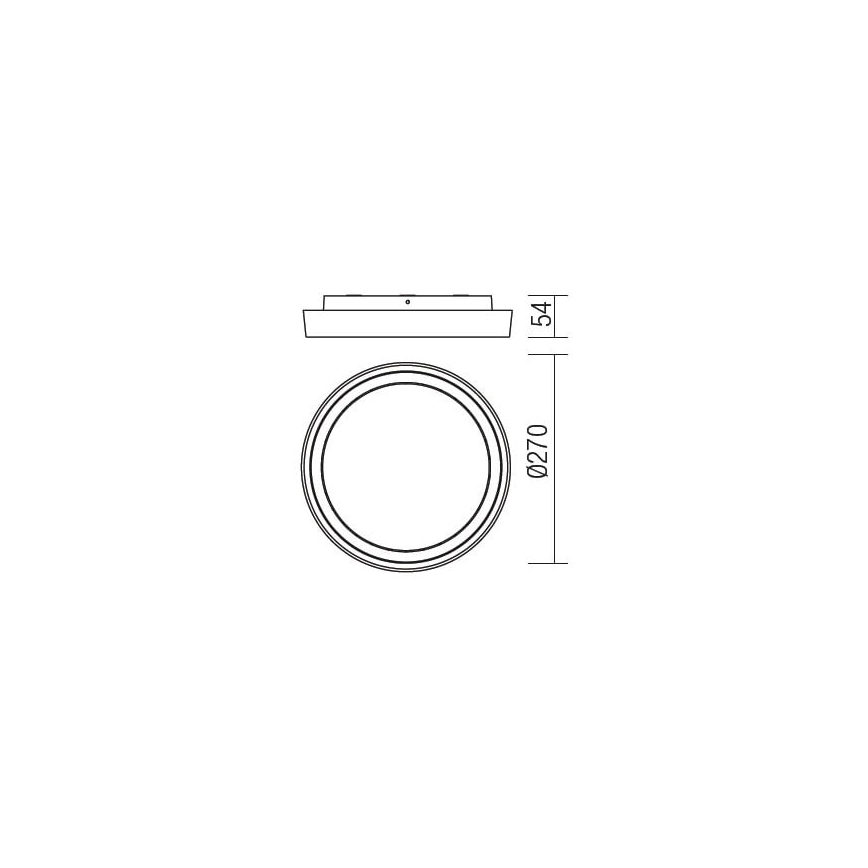 Redo 9180 - LEd Väli laevalgusti BEZEL LED/25W/230V d. 27 cm IP54 valge