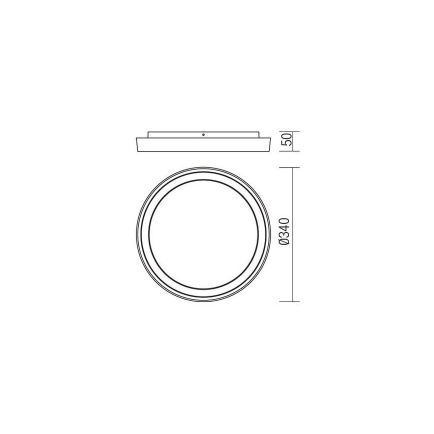 Redo 9184 - LED välislaevalgusti BEZEL LED/30W/230V läbimõõt 34 cm IP54 antratsiit