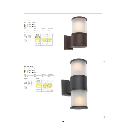 Redo 9326 - Seinavalgusti EXTER 1xE27/42W/230V IP54