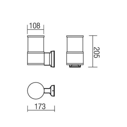 Redo 9326 - Seinavalgusti EXTER 1xE27/42W/230V IP54