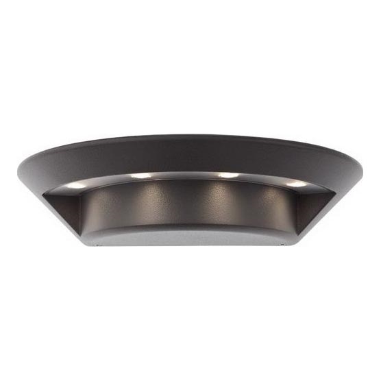 Redo 9407 - LED Väli seinavalgusti PLATE 4xLED/3W/230V 4100K IP54 antratsiit