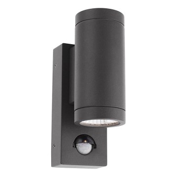 Redo 9453 - LED Väli seinavalgusti koos anduriga VINCE 2xLED/3W/230V IP54 antratsiit