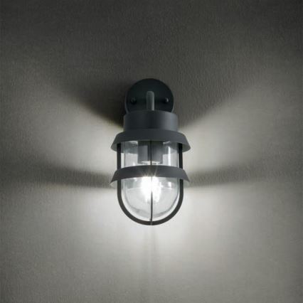 Redo 9498 - Väli seinavalgusti CLAUT 1xE27/42W/230V IP44 antratsiit