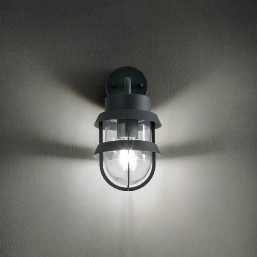 Redo 9498 - Väli seinavalgusti CLAUT 1xE27/42W/230V IP44 antratsiit