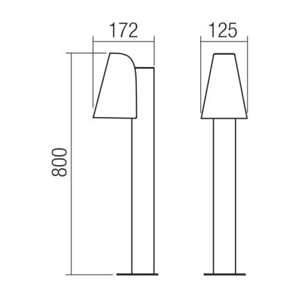 Redo 9532 - Õuelamp ALVAR 1xGU10/35W/230V IP44