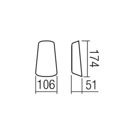 Redo 9536 - LED-seinavalgusti õue TWILL 1xLED/11W/230V IP65