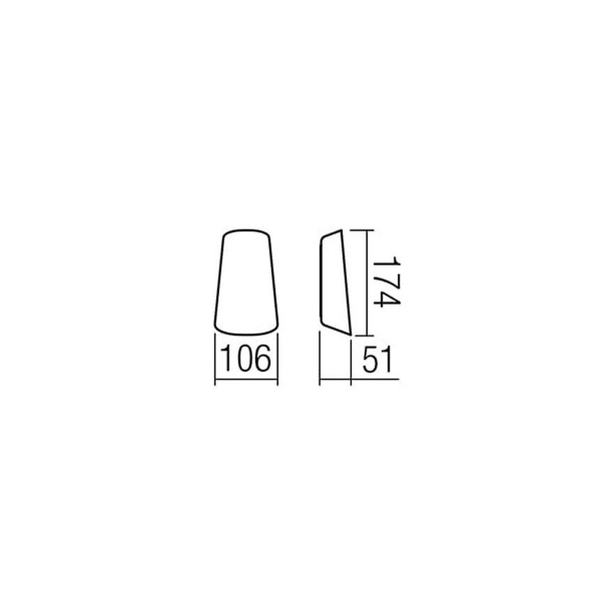 Redo 9536 - LED-seinavalgusti õue TWILL 1xLED/11W/230V IP65