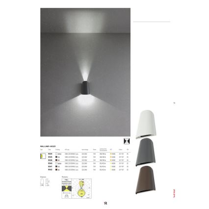 Redo 9536 - TWILL LED välisseinavalgusti 11W/230V IP65