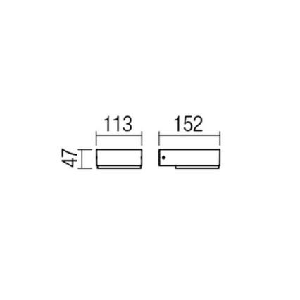 Redo 9560 - LED Väli seinavalgusti CUBE LED/7W/230V 3000K IP54 antratsiit