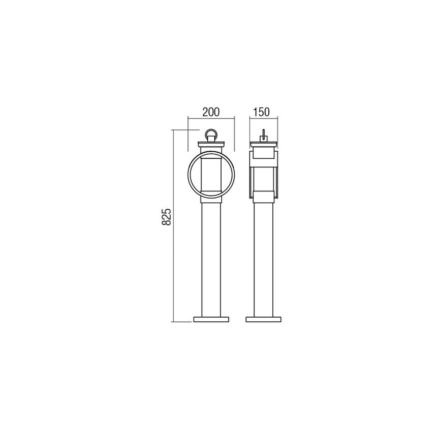 Redo 9573 - Õuelamp COMPASS 1xE27/42W/230V IP33