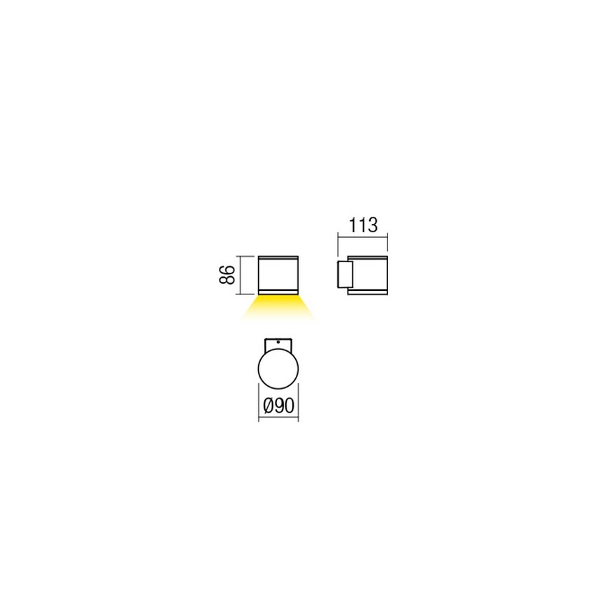 Redo 9596 - LED-välisseinavalgusti ETA LED/6W/230V 3000K IP54 pruun