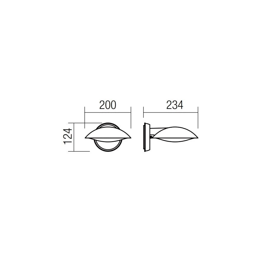 Redo 9617 - LED Väli seinavalgusti CAPP LED/12W/230V IP54 antratsiit