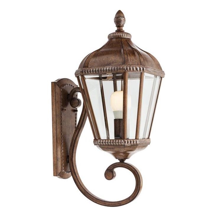 Redo 9656 - Välisseinavalgusti ESSEN 1xE27/70W/230V IP44 pruun/patina