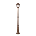 Redo 9662 - Välisvalgusti ESSEN 1xE27/70W/230V 221,5 cm IP44 pruun/patiin