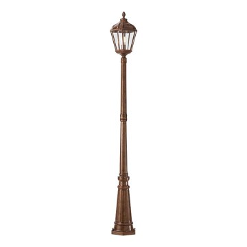 Redo 9662 - Välisvalgusti ESSEN 1xE27/70W/230V 221,5 cm IP44 pruun/patiin