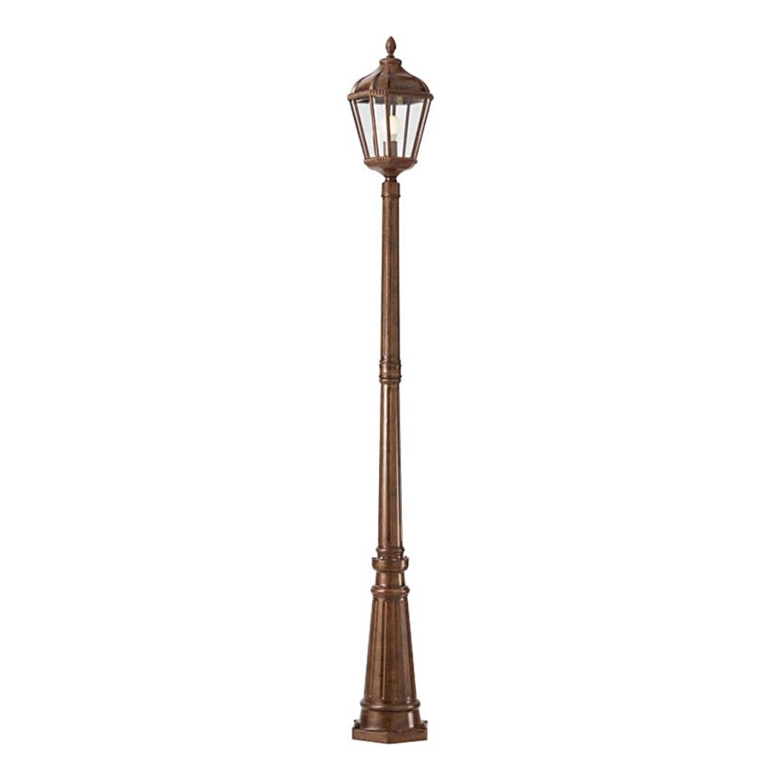 Redo 9662 - Välisvalgusti ESSEN 1xE27/70W/230V 221,5 cm IP44 pruun/patiin