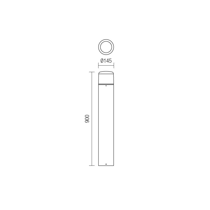 Redo 9683 - LED-välisvalgusti CYCLO LED/9W/230V 2900-3100K 90 cm IP54 pruun