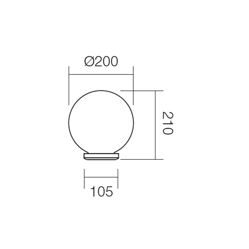 Redo 9760 - Asendusvari välivalgustile SFERA d. 20 cm IP44 pruun