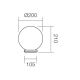 Redo 9761 - Asenduslambikuppel SFERA d. 20 cm IP44 valge