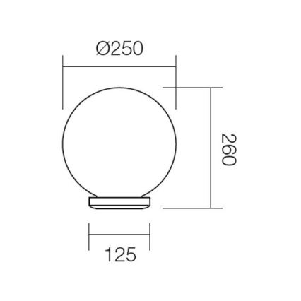 Redo 9770 - Asendusvari välivalgustile SFERA d. 25 cm IP44 pruun