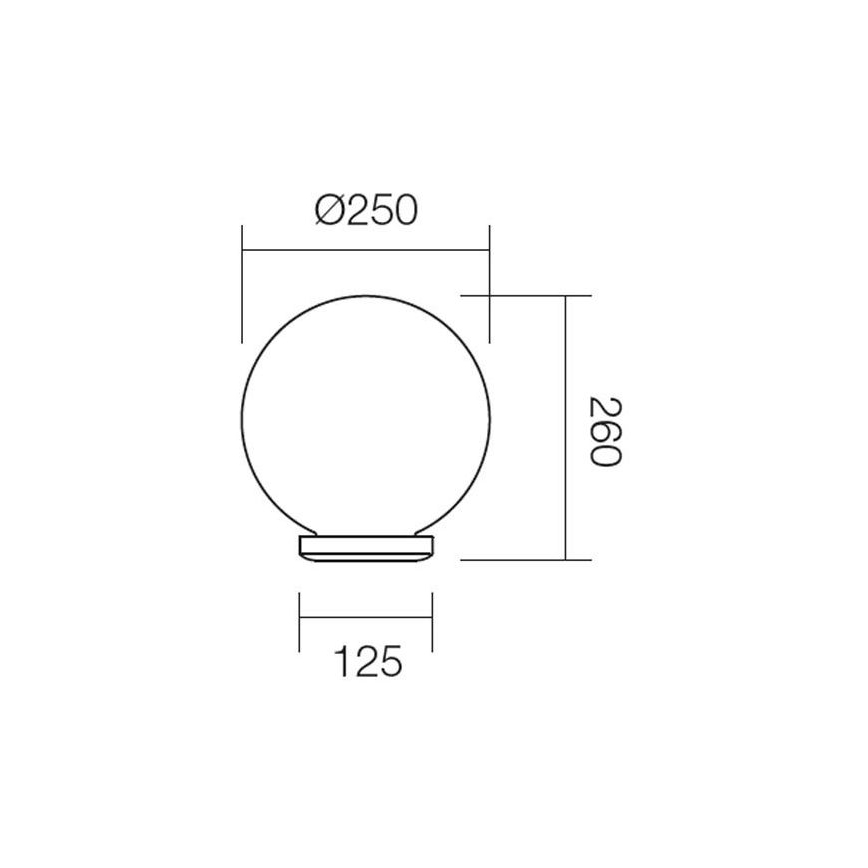 Redo 9770 - Asendusvari välivalgustile SFERA d. 25 cm IP44 pruun